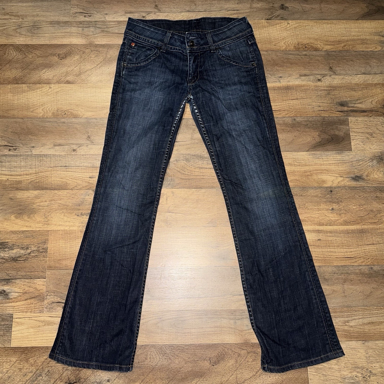 Hudson Jeans Womens 27x29 Bootcut Flap Pocket Blue Denim Made In Usa